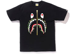 BAPE ABC Gold Zip Shark Tee Black/Green